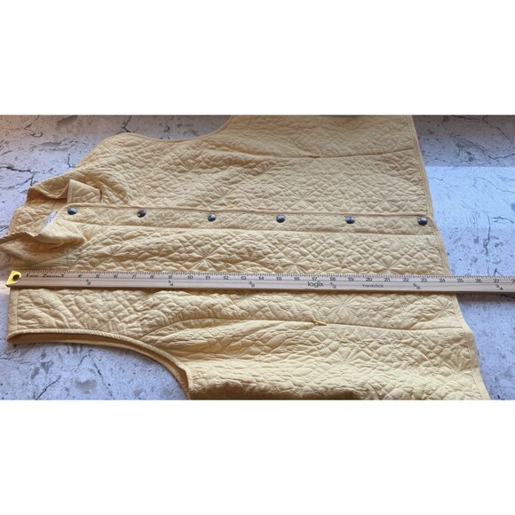 Chicos Zenergy Quilted Vest Womens XL Yellow Kathryn Floral Zip Pockets Lined - Picture 5 of 7